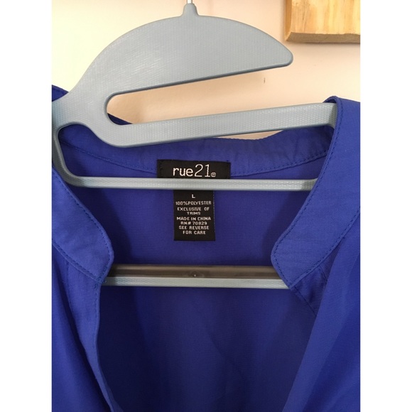 Blue Rue21 Dress with Cuffed Sleeves - Picture 3 of 4